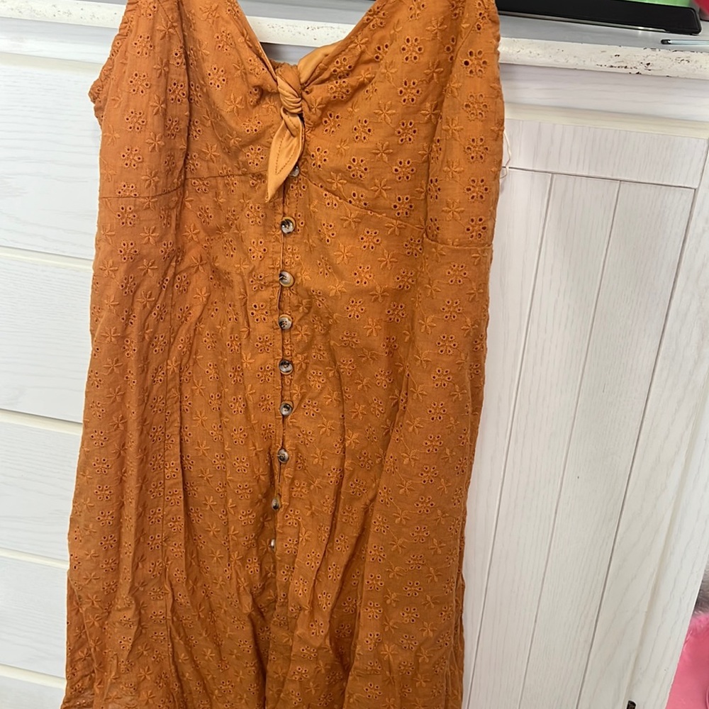 Mustard yellow dress from Nectar clothing.